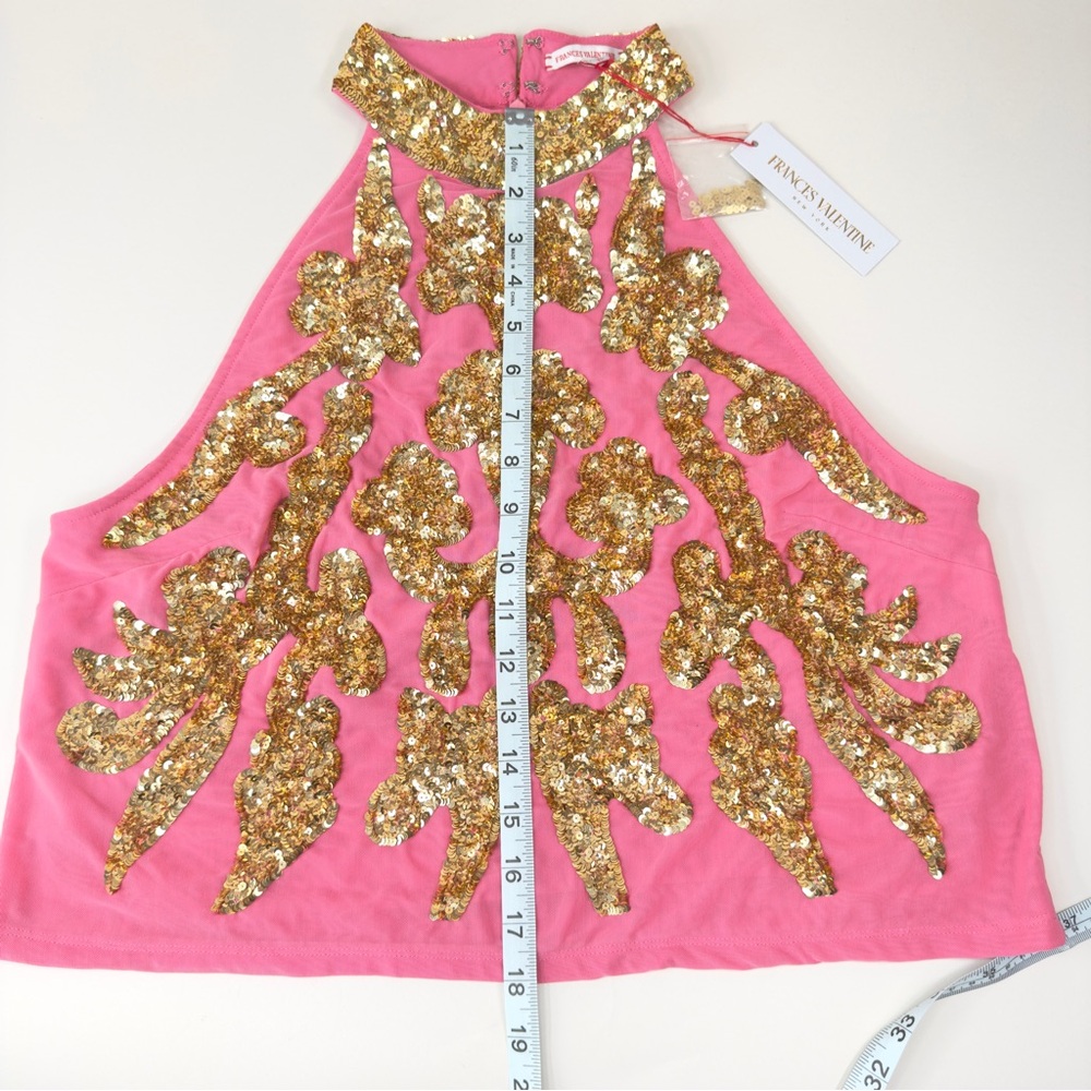 NWT Frances Valentine Sequin Embellished Top Sz XL - Picture 9 of 12